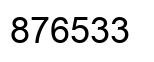 Number 876533 black image
