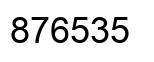Number 876535 black image