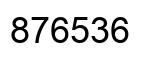Number 876536 black image