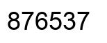 Number 876537 black image