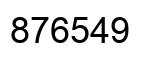 Number 876549 black image