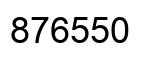 Number 876550 black image