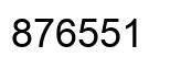 Number 876551 black image