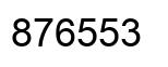Number 876553 black image
