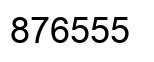 Number 876555 black image