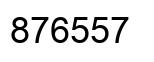 Number 876557 black image