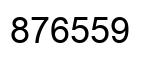 Number 876559 black image