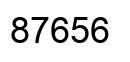 Number 87656 black image