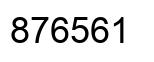 Number 876561 black image