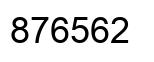 Number 876562 black image