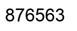 Number 876563 black image