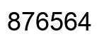 Number 876564 black image
