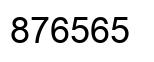 Number 876565 black image