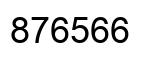 Number 876566 black image