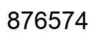 Number 876574 black image