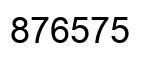 Number 876575 black image
