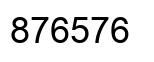 Number 876576 black image