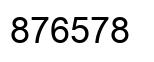 Number 876578 black image