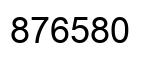 Number 876580 black image