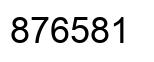 Number 876581 black image
