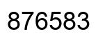 Number 876583 black image