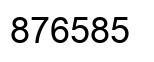 Number 876585 black image
