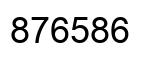 Number 876586 black image