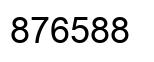 Number 876588 black image
