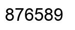 Number 876589 black image