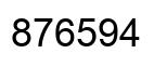 Number 876594 black image