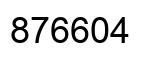 Number 876604 black image