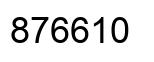 Number 876610 black image