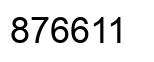 Number 876611 black image