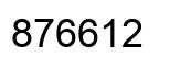 Number 876612 black image