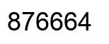 Número 876664 imagen negro