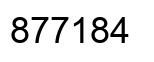 Number 877184 black image