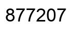 Number 877207 black image