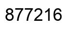 Number 877216 black image