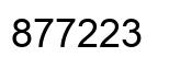 Number 877223 black image