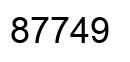 Number 87749 black image