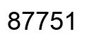 Number 87751 black image
