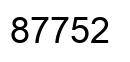 Number 87752 black image