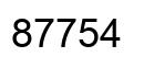 Number 87754 black image