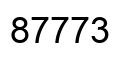 Número 87773 imagen negro