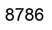 Number 8786 black image