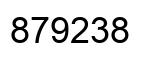 Number 879238 black image