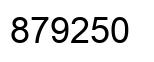 Number 879250 black image