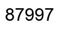 Número 87997 imagen negro