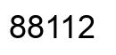 Number 88112 black image