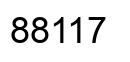 Number 88117 black image